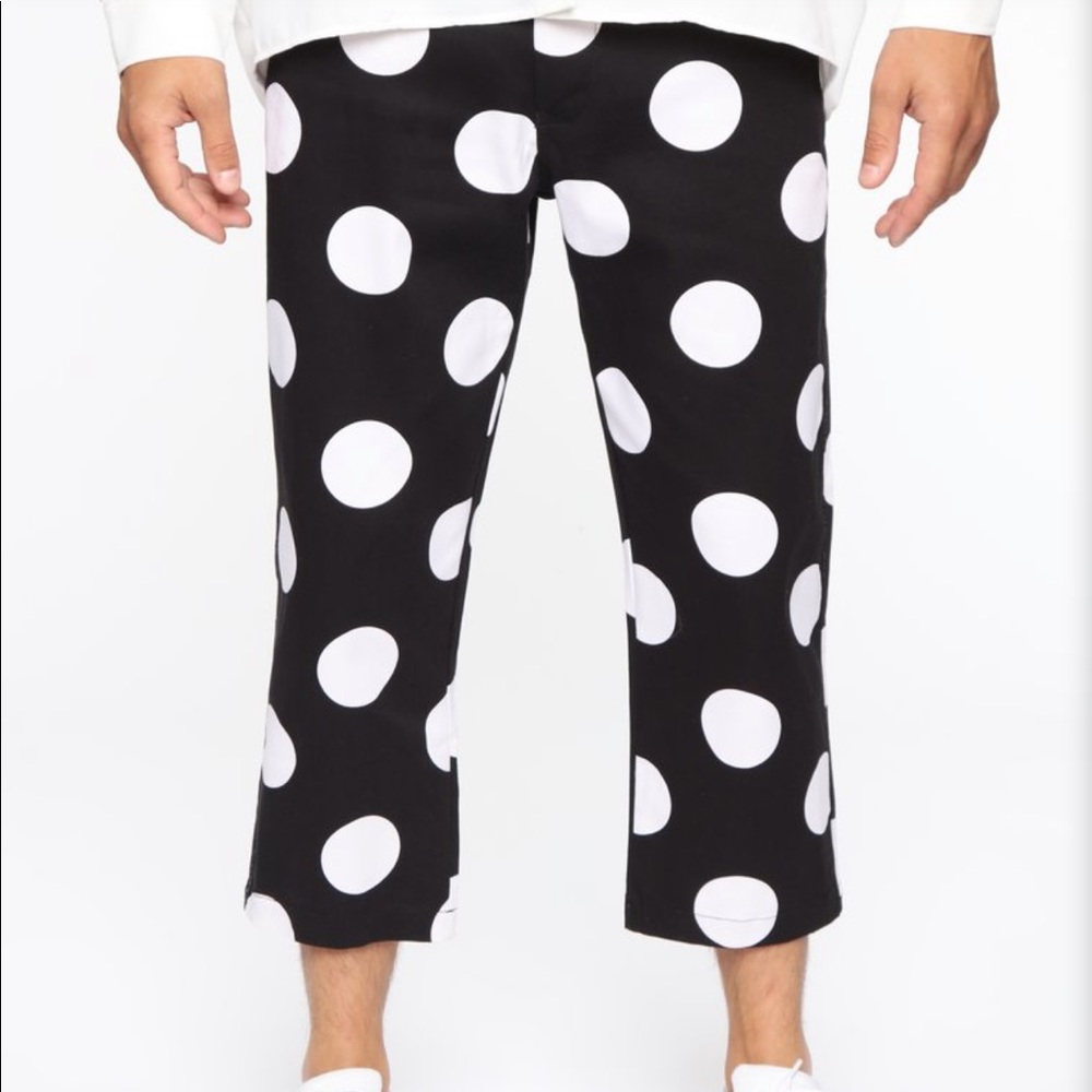 Polka Dot Cropped Pants